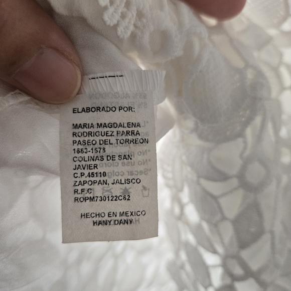 Hany Dany White Lace Mini Dress size M - Picture 10 of 11